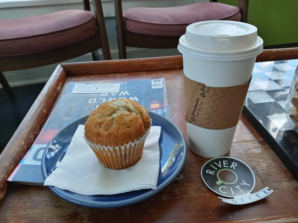 Blueberry Muffin and a Nirvana Coffee