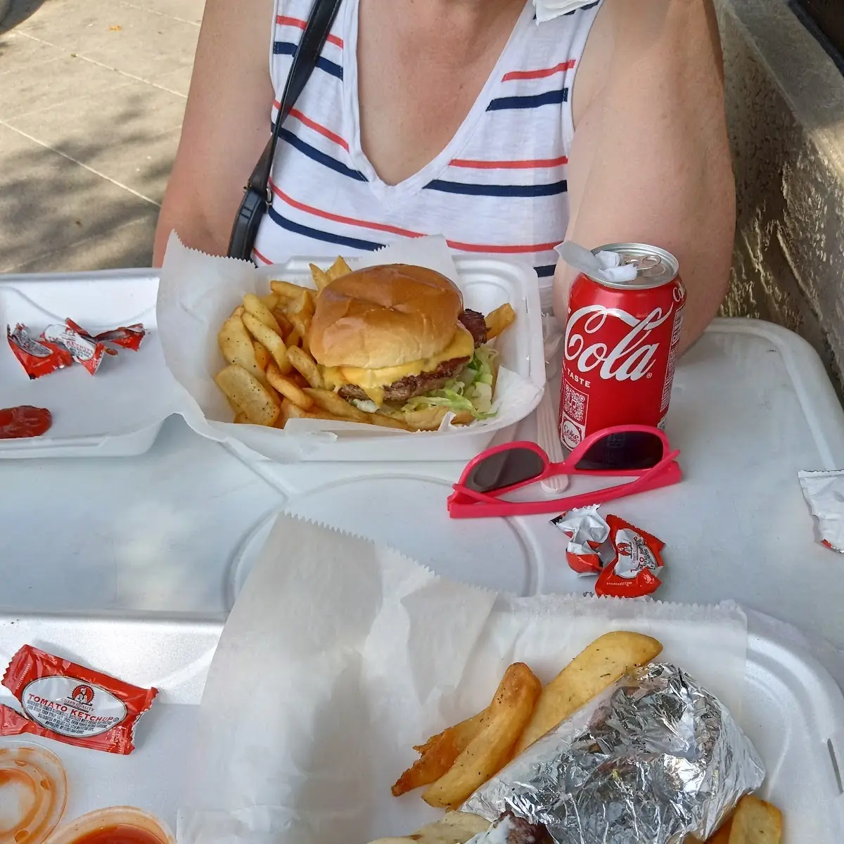 Cheese Burger and Fries