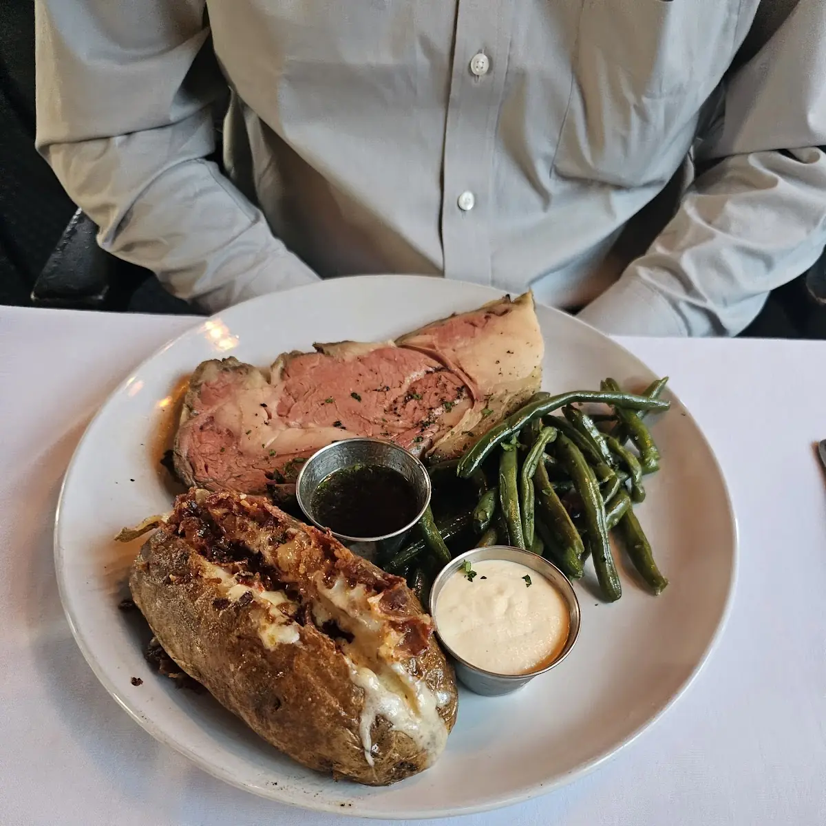 Prime Rib Baked Potato Green Beans