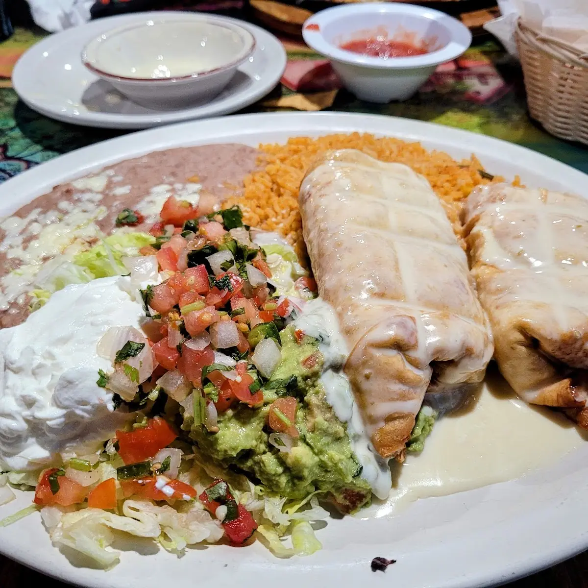 Ground Beef Enchiladas with Cheese Sauce