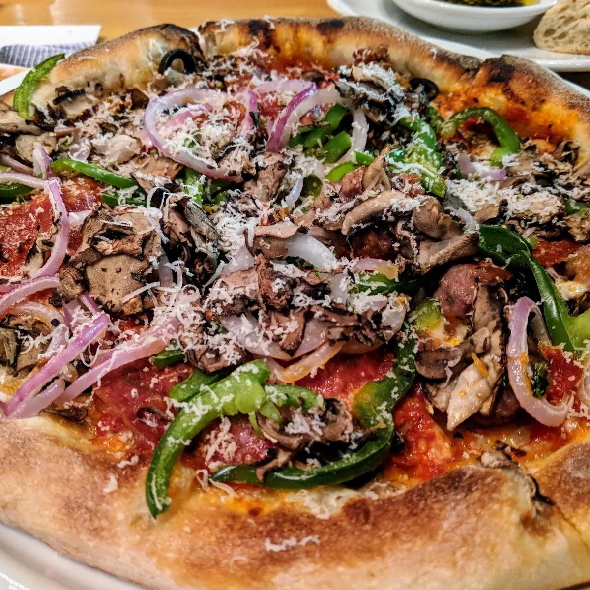 Mushroom Sausage Pizza