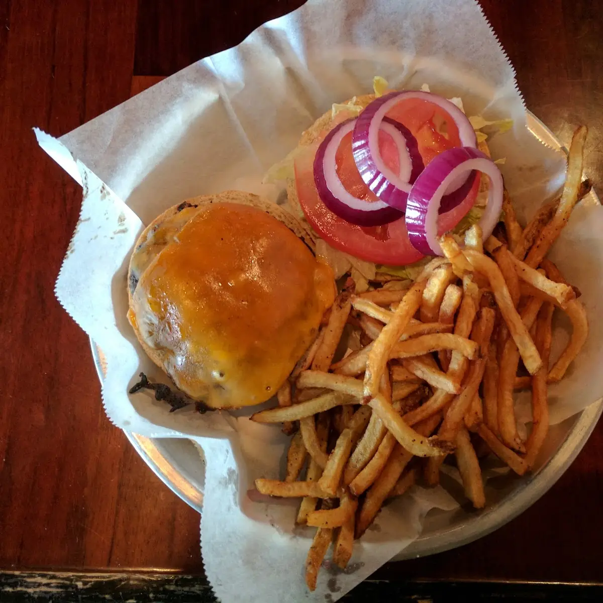 Single Cheese Burger with Fries