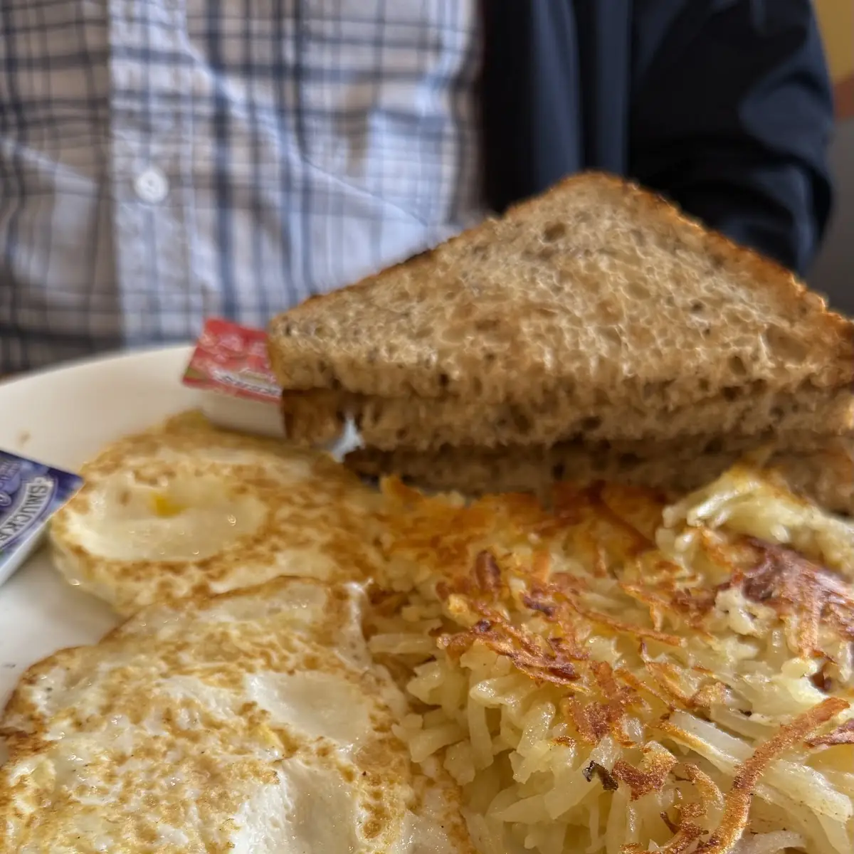 Eggs over Easy with Hash Browns