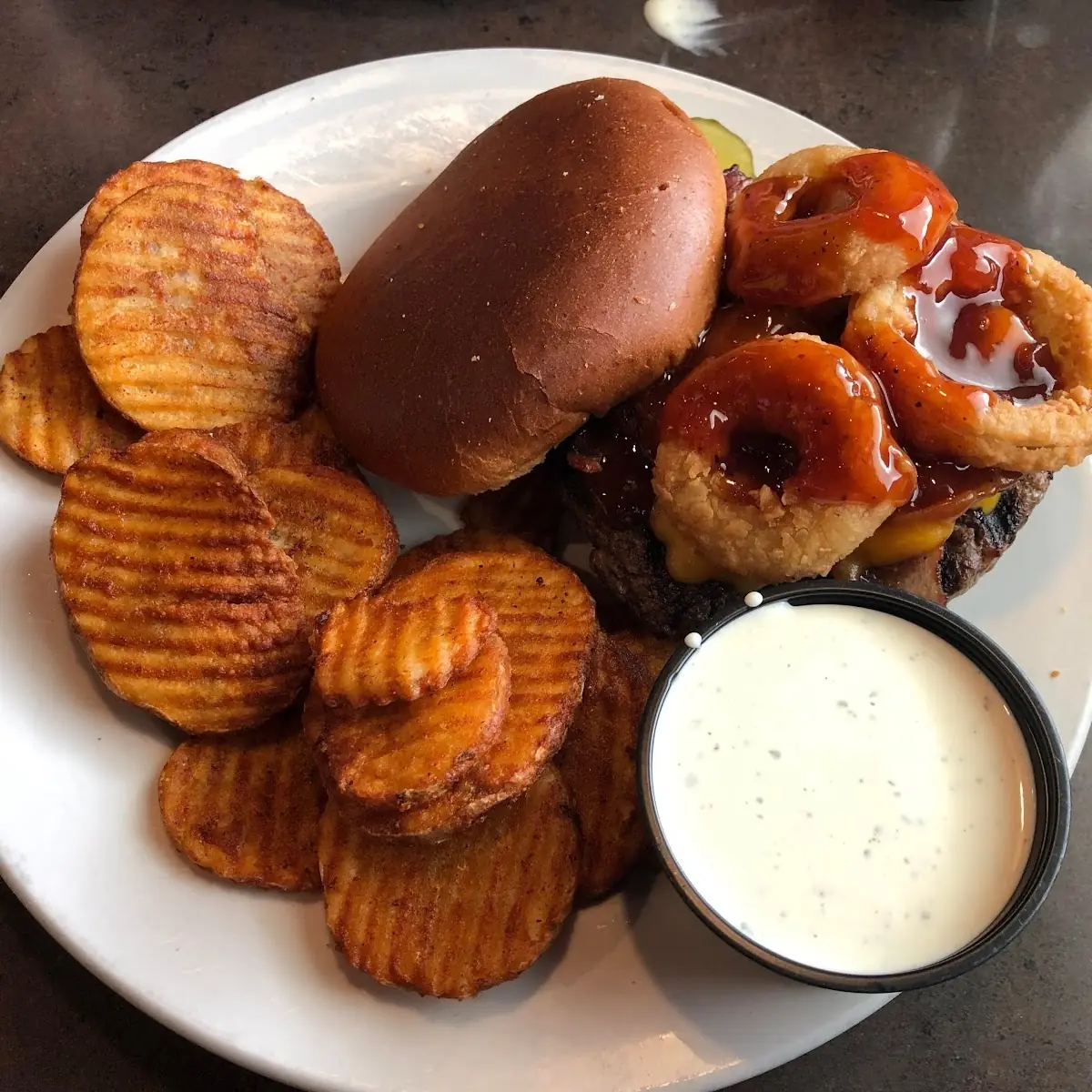 Cowboy Burger and Buffalo Fries