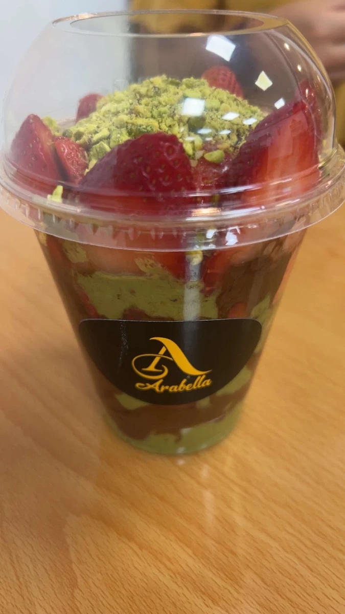 Strawberry Pistachio Chocolate Shake Cup