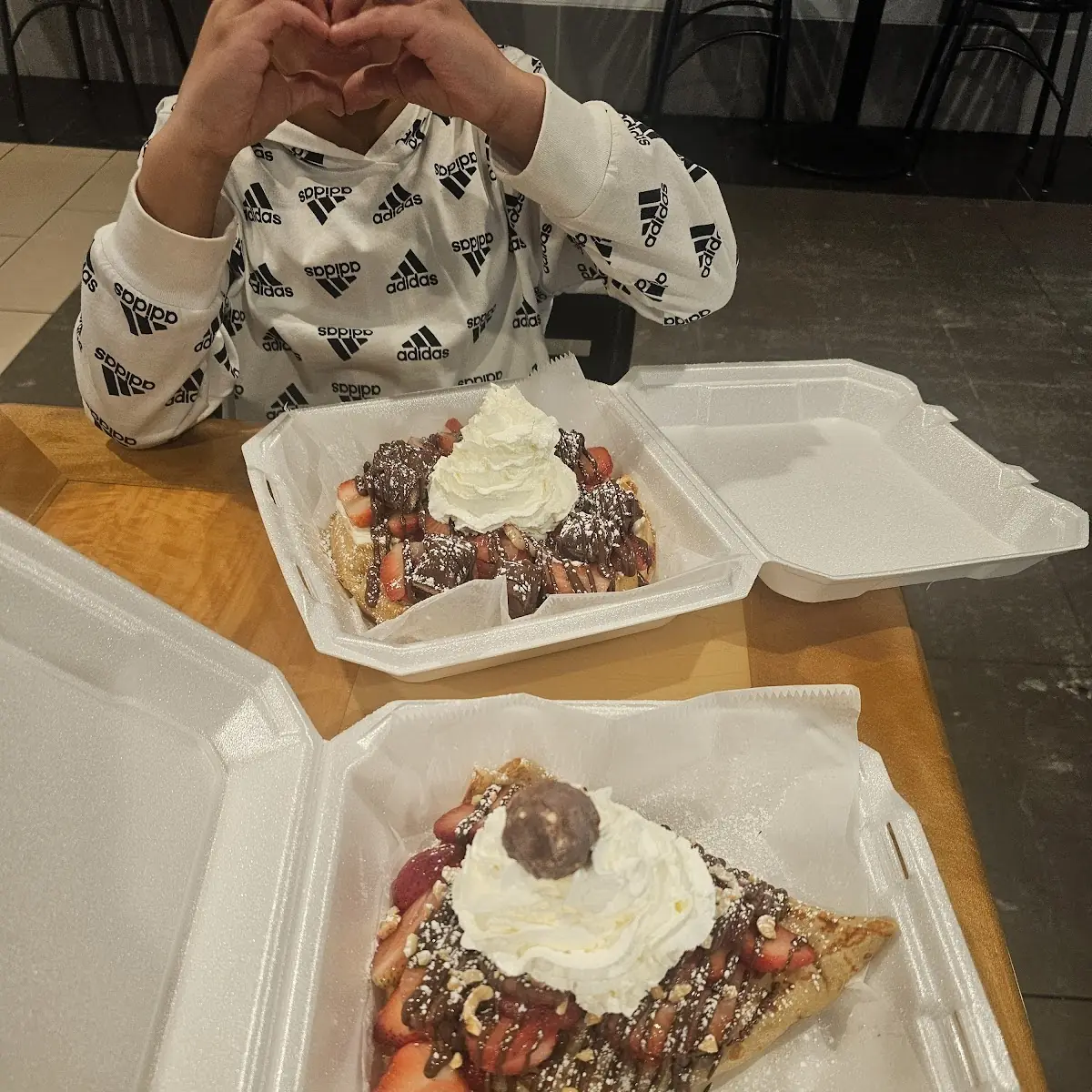 Strawberry and Banana Split Waffle