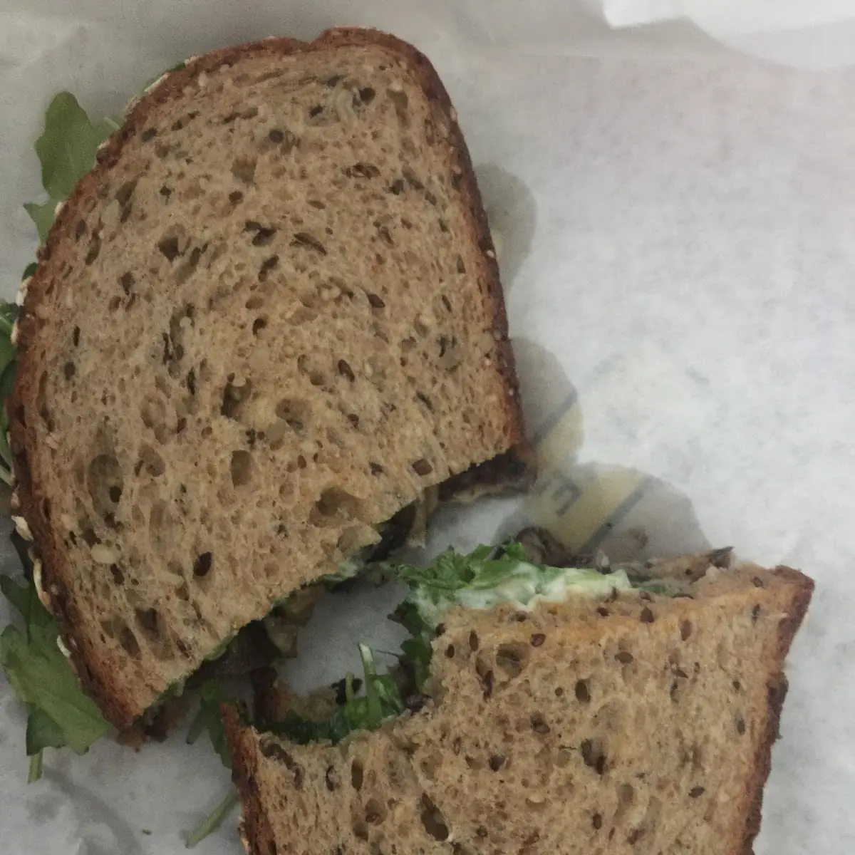 Wild Mushroom and Arugula Sandwich