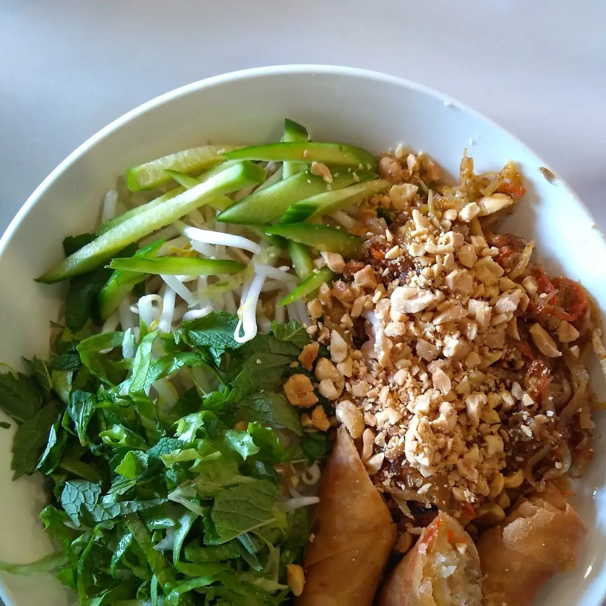 Egg Rolls Rice Noodles Veggies