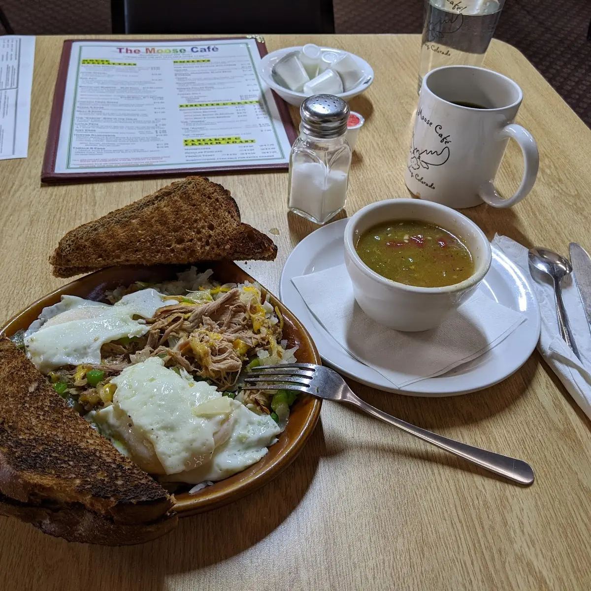 Breakfast with Side of Green Chili