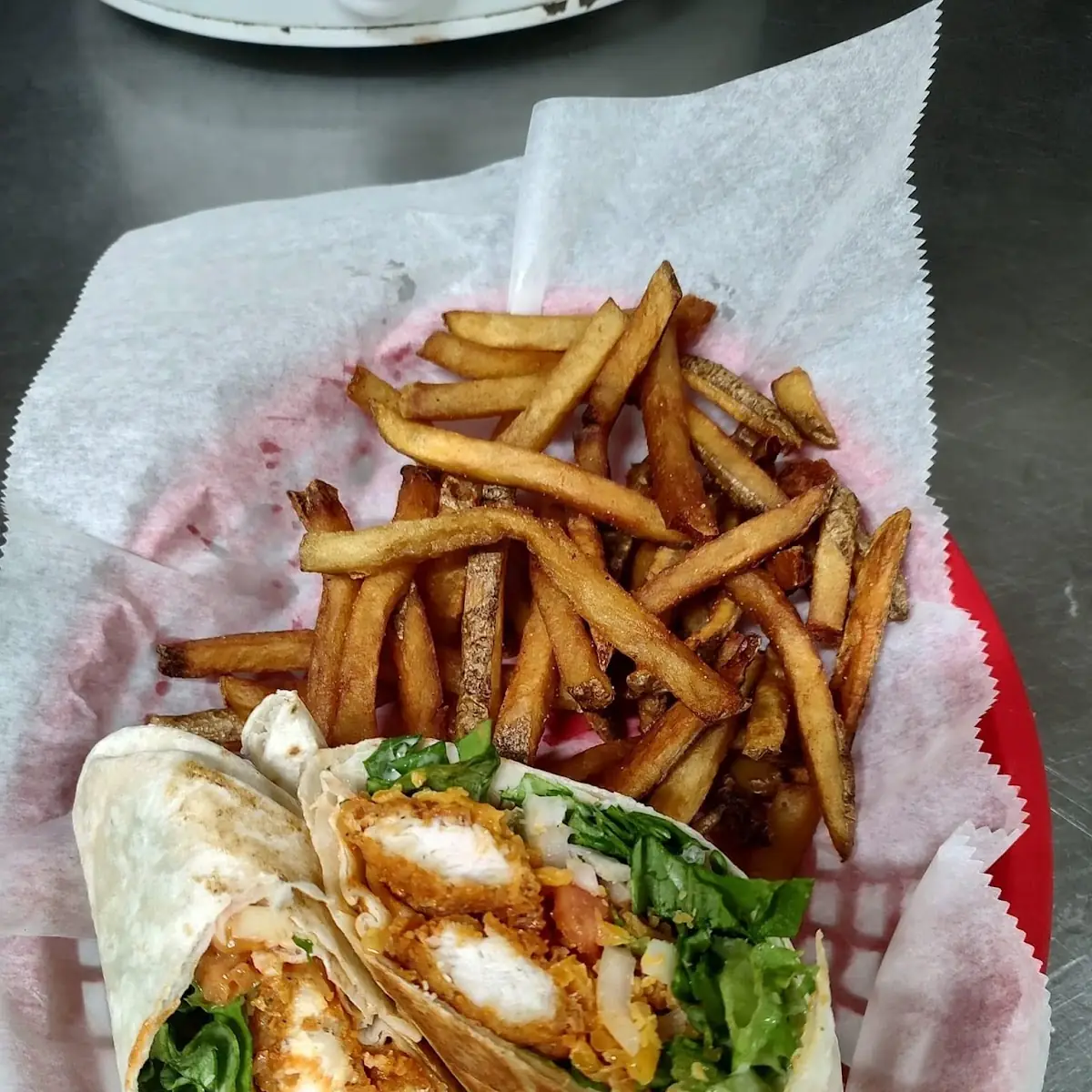 Crispy Chicken Wrap with Fresh Cut Fries