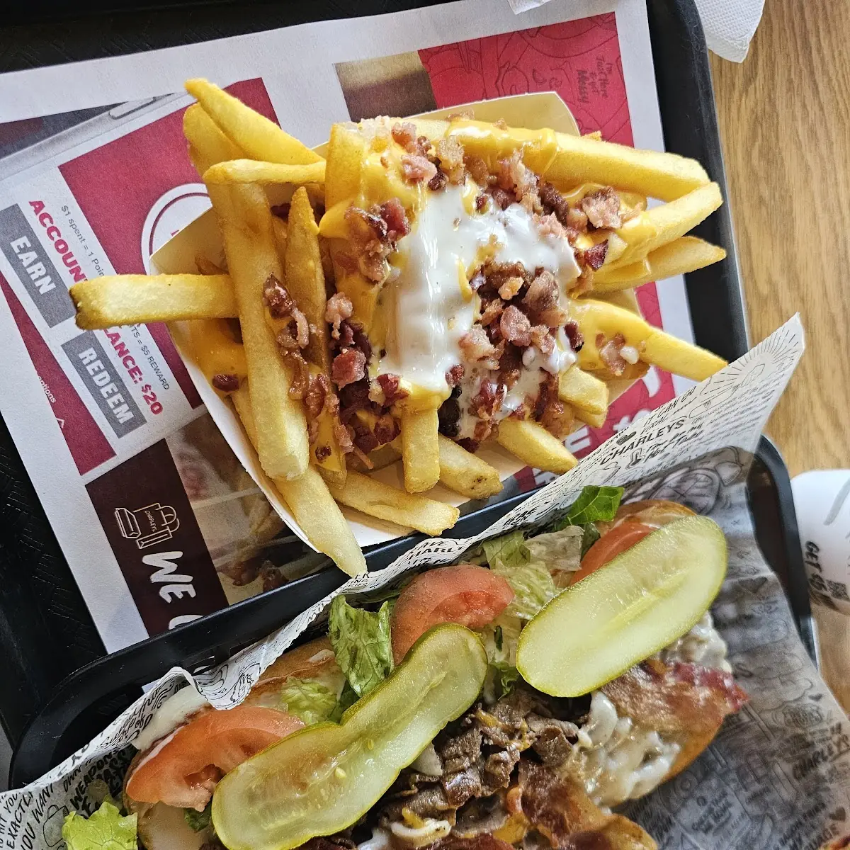 Bacon Cheese Steak Sandwich