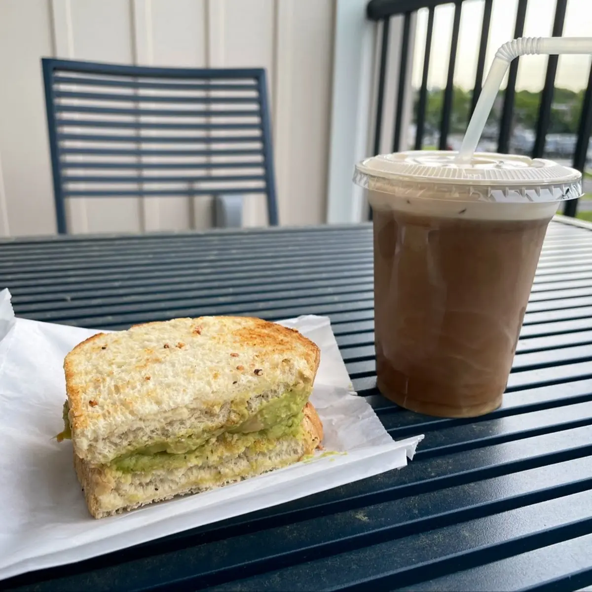 Vanilla Sweet Cream Cold Brew and Avocado Toast