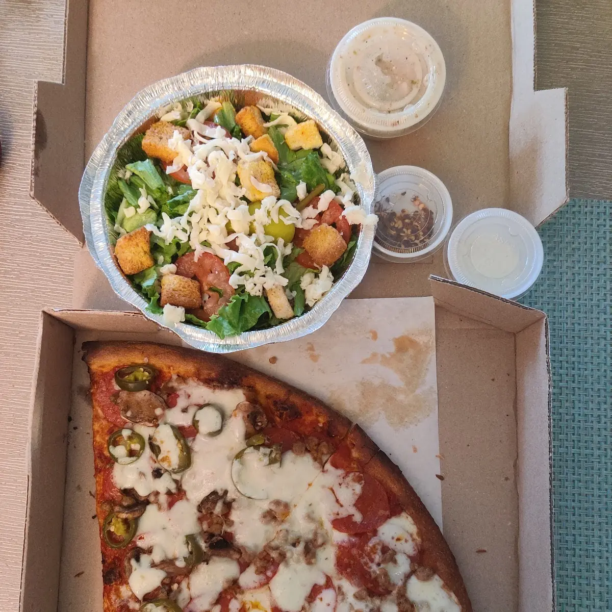 Pizza Slices & Side Salad