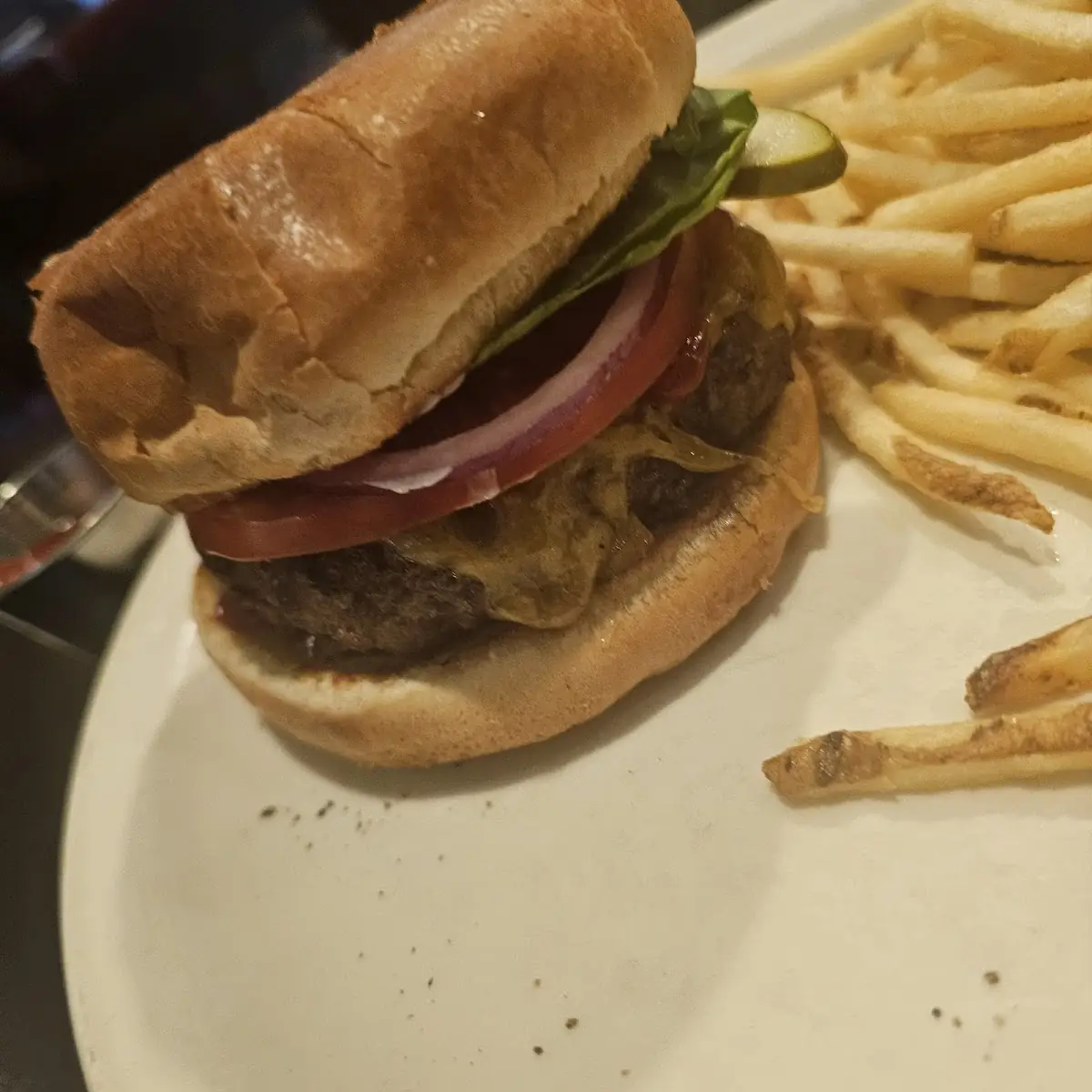 Cheese Burger and Fries