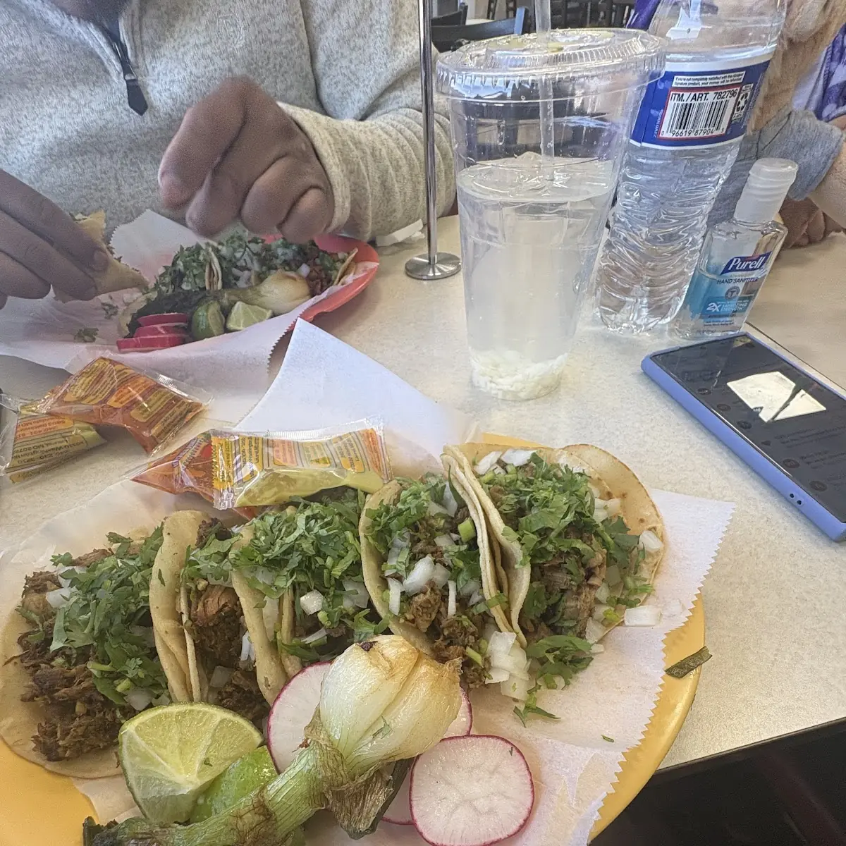 Assorted Street Tacos with Garnishes