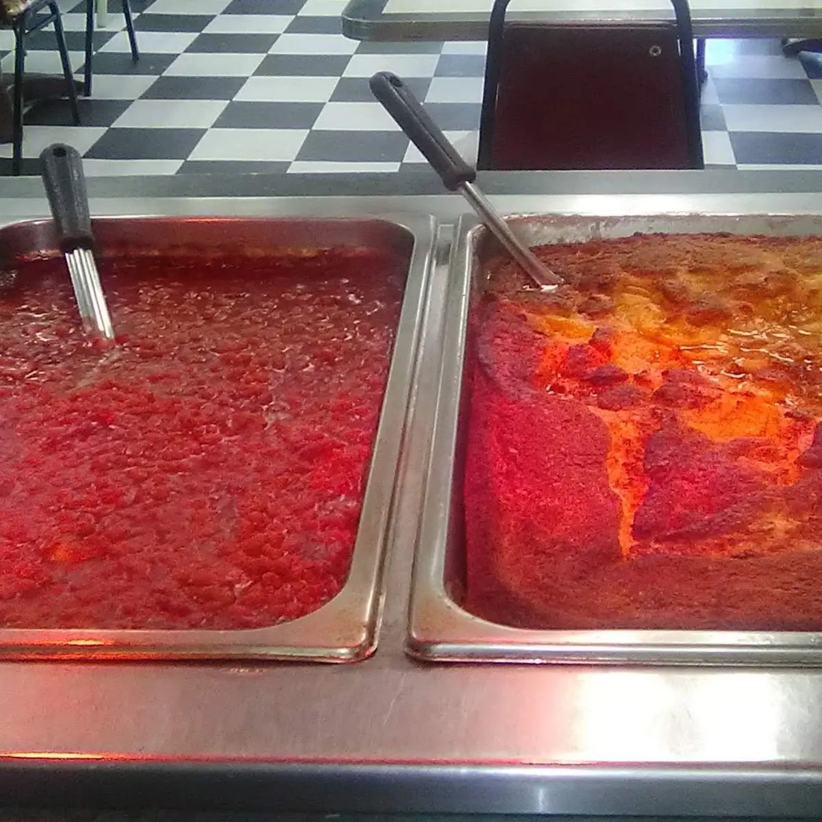 Baked Beans and Peach Cobbler