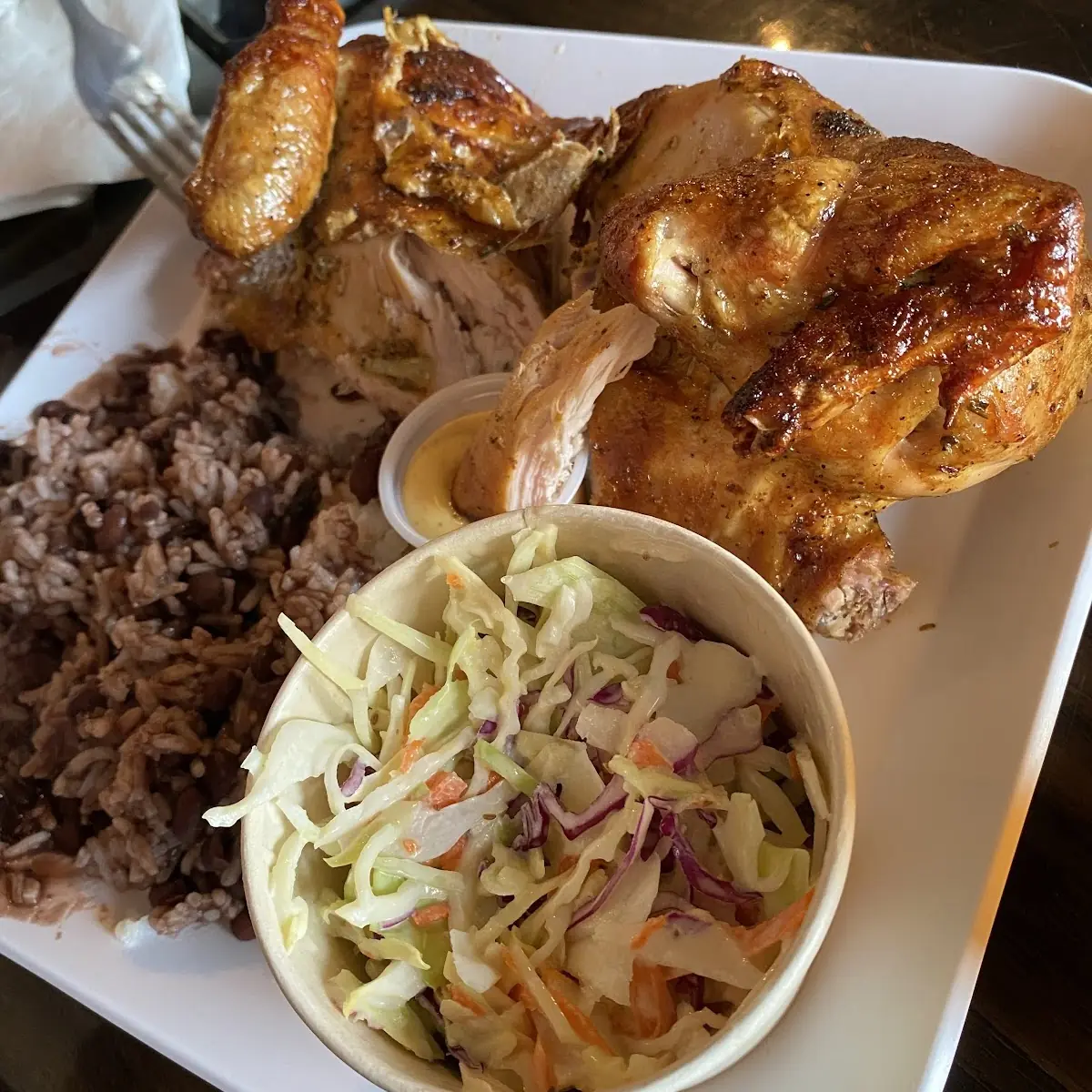 Half Roasted Chicken with Two Sides