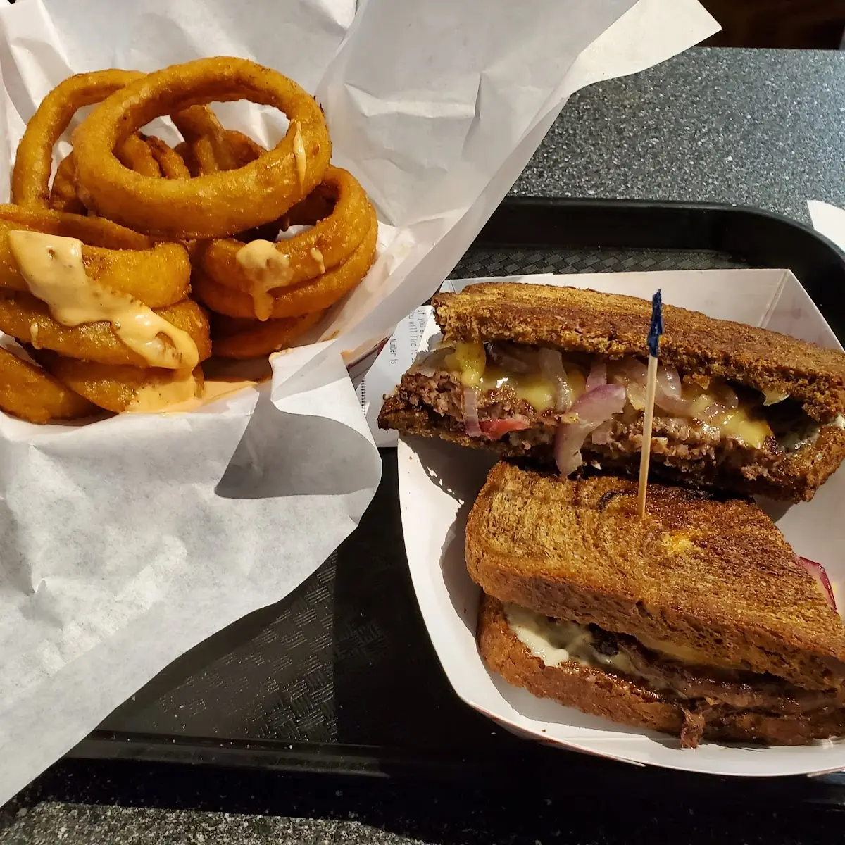 Gouda Patty Melt Burger Combo