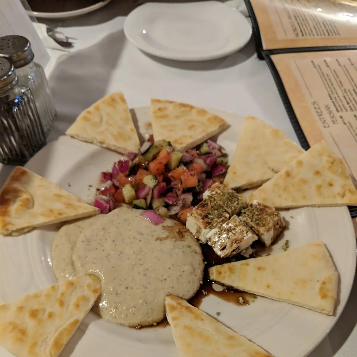 Hummus Plate with Pita Bread