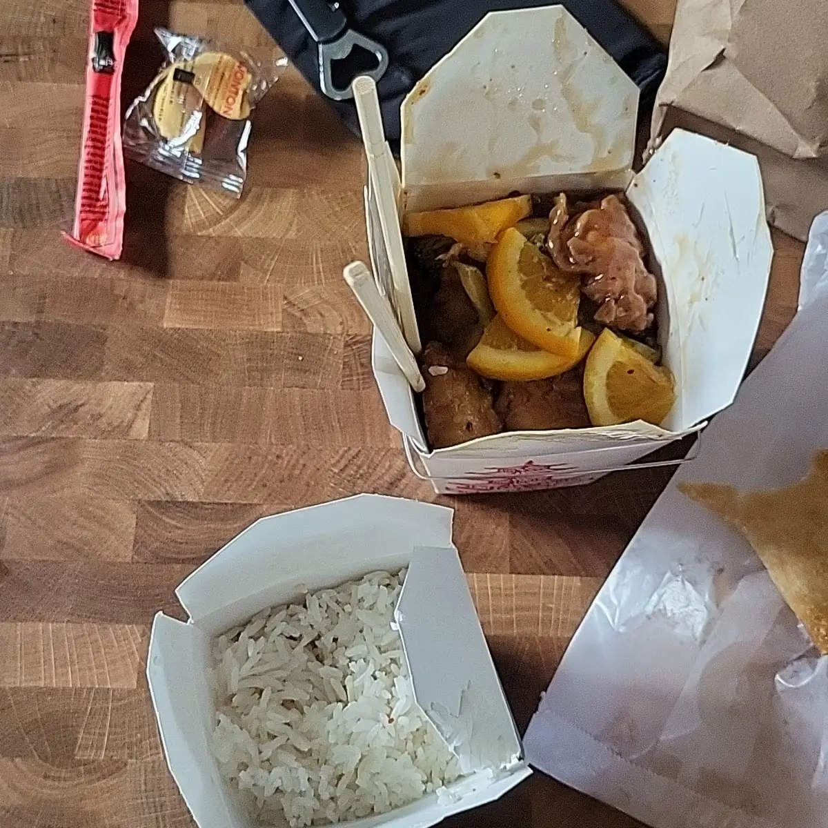 Orange Chicken with White Rice