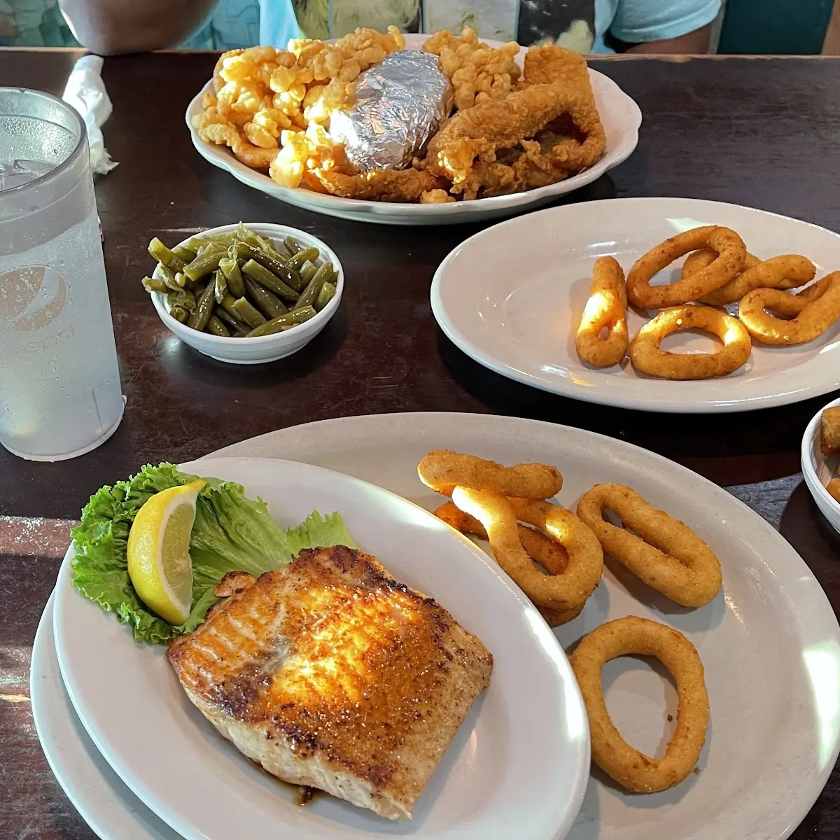 Grilled Salmon Fried Catfish Fried Shrimp