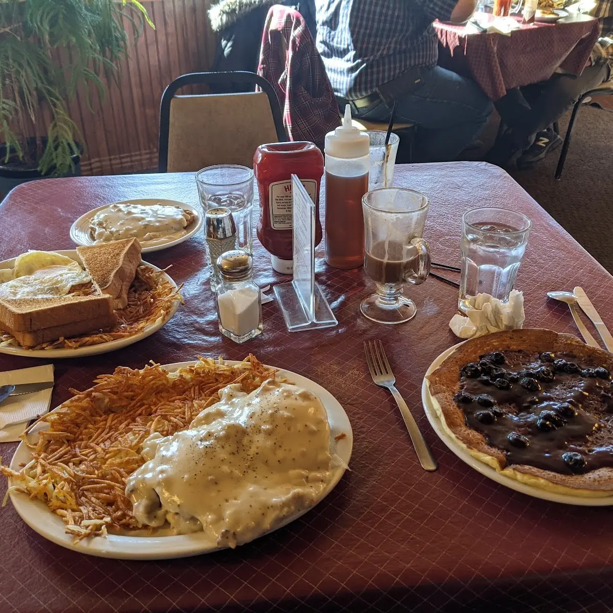 Blueberry Pancake Biscuits and Gravy