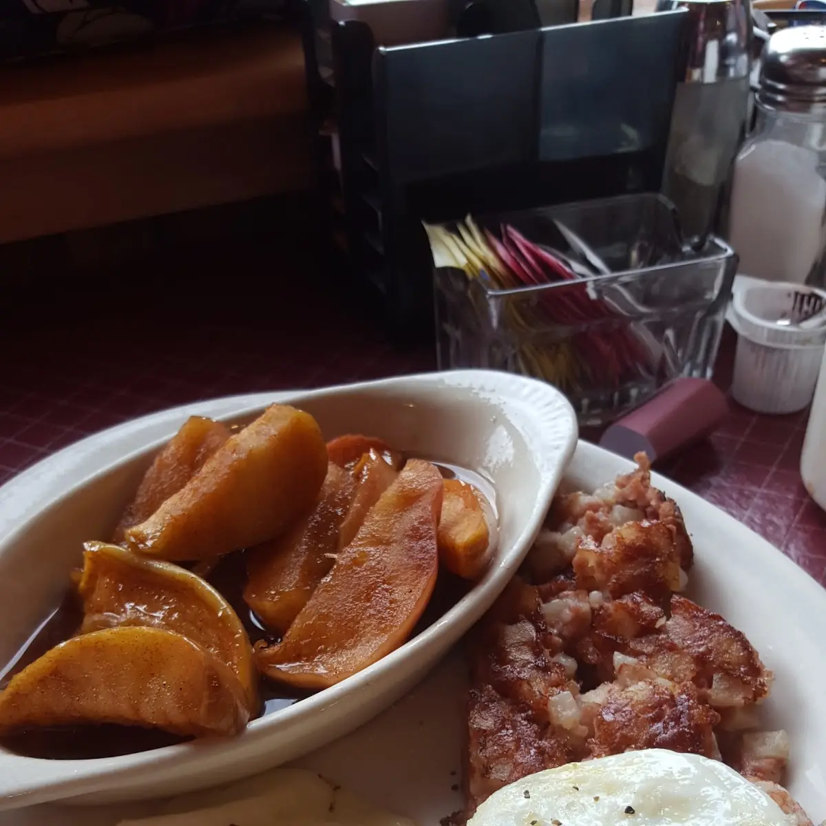 Corned Beef Hash with Baked Apples