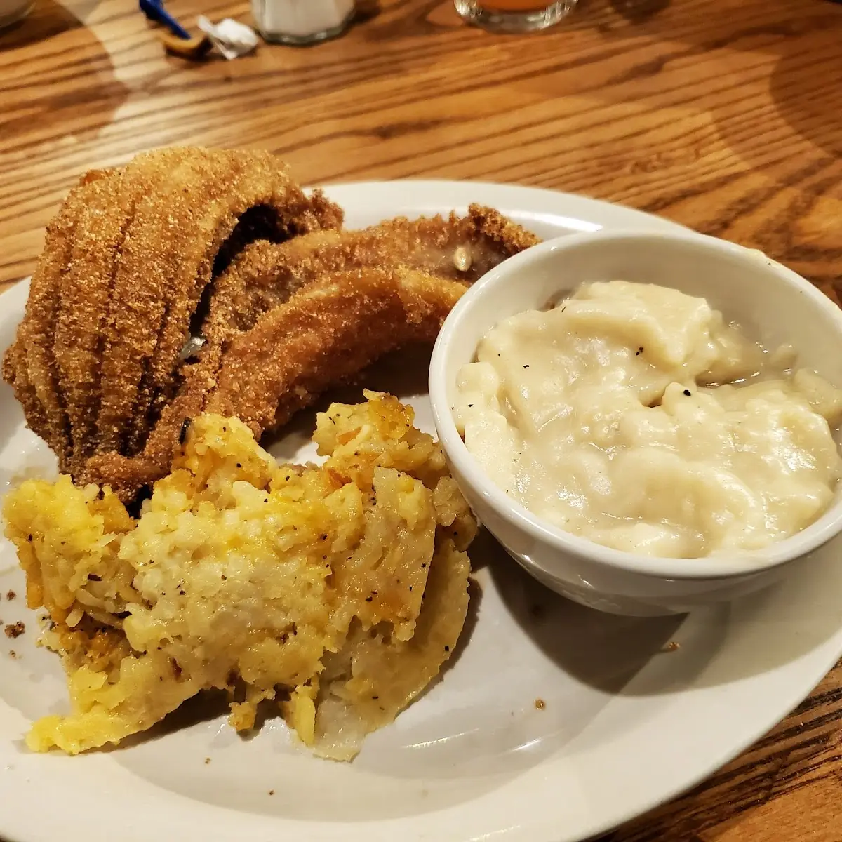 Fried Catfish & Cheesy Hash Browns