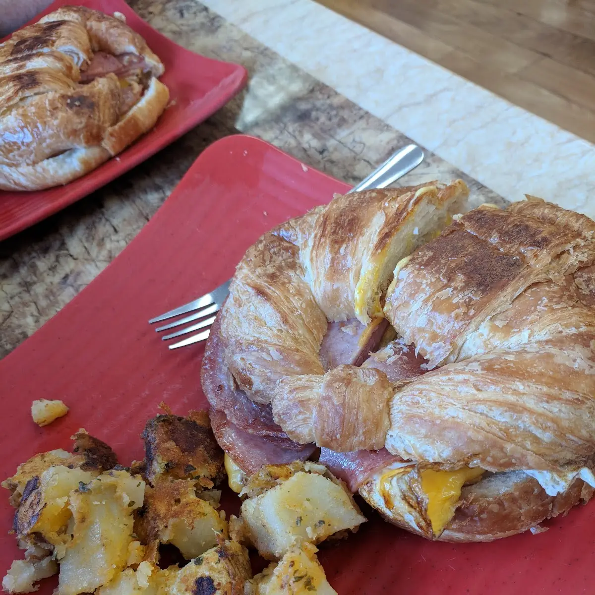 Taylor Ham Egg and Cheese Croissant