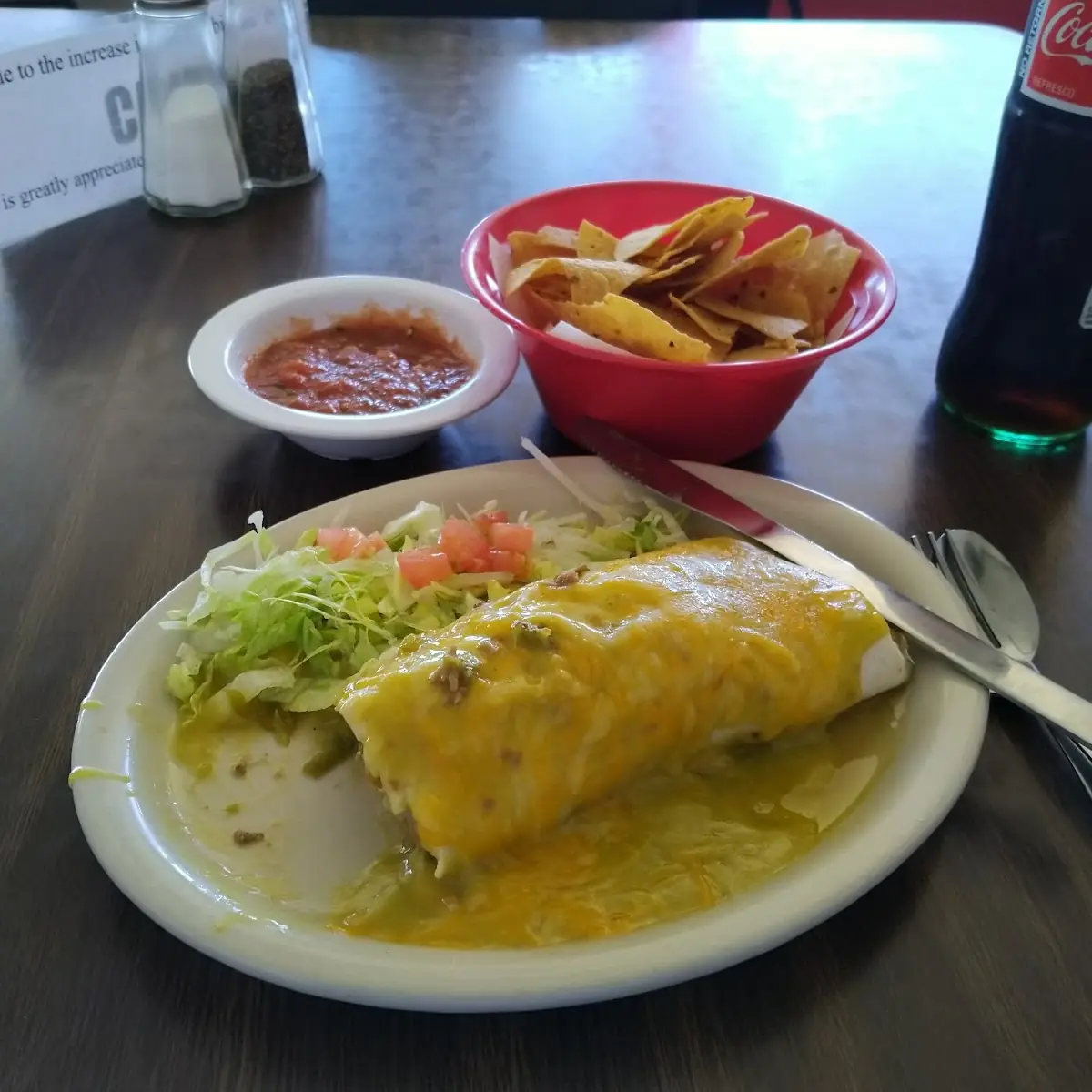 Smothered Green Chile Burrito
