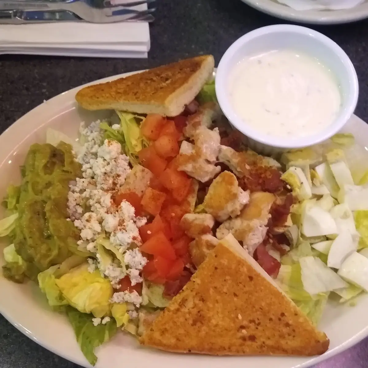Chef Salad with Garlic Bread