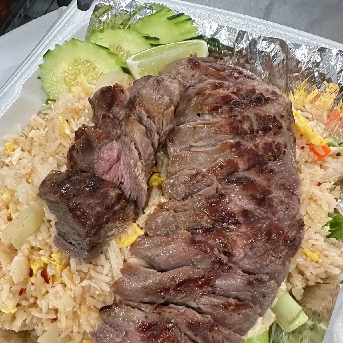 Fried Rice Tiger Grilled Steak