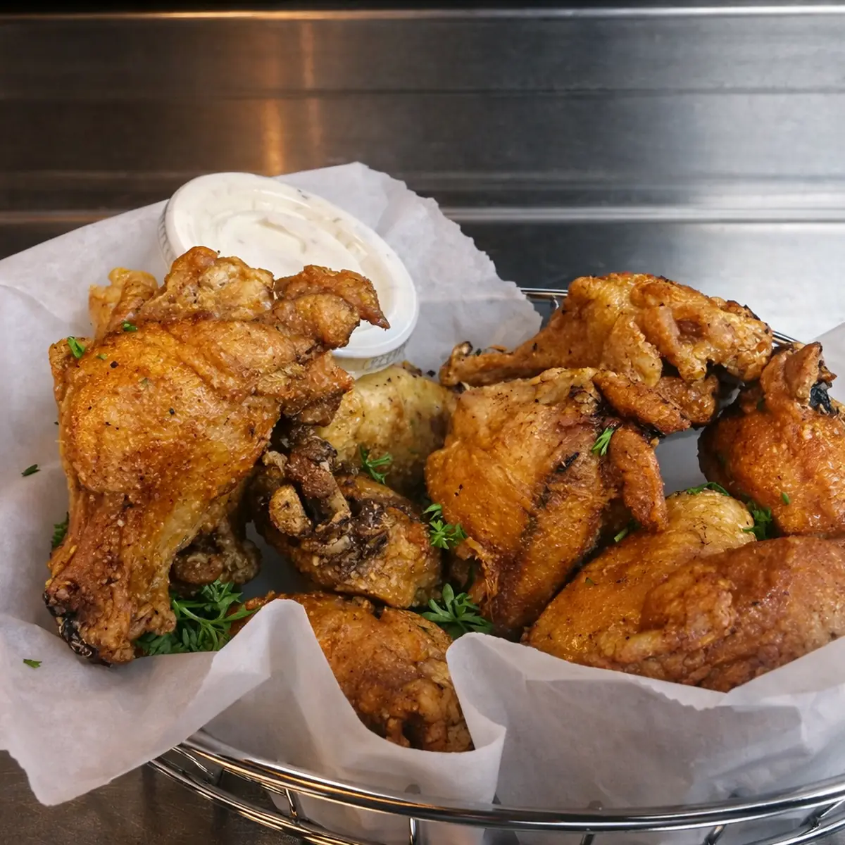 Parmesan Crusted Bone Wings