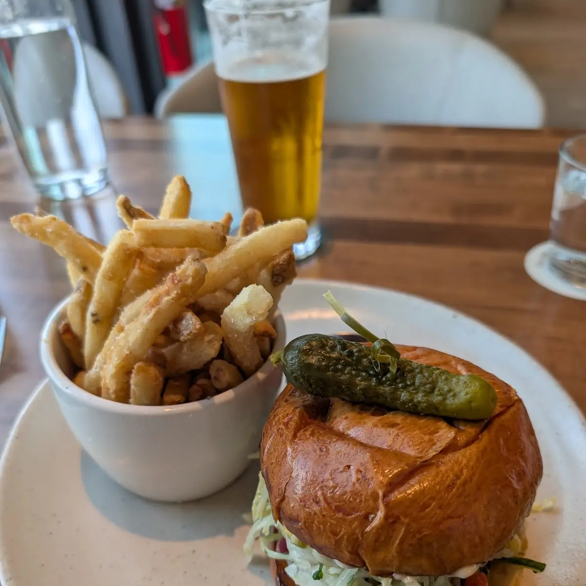 Cheeseburger with Sweet Potato Fries