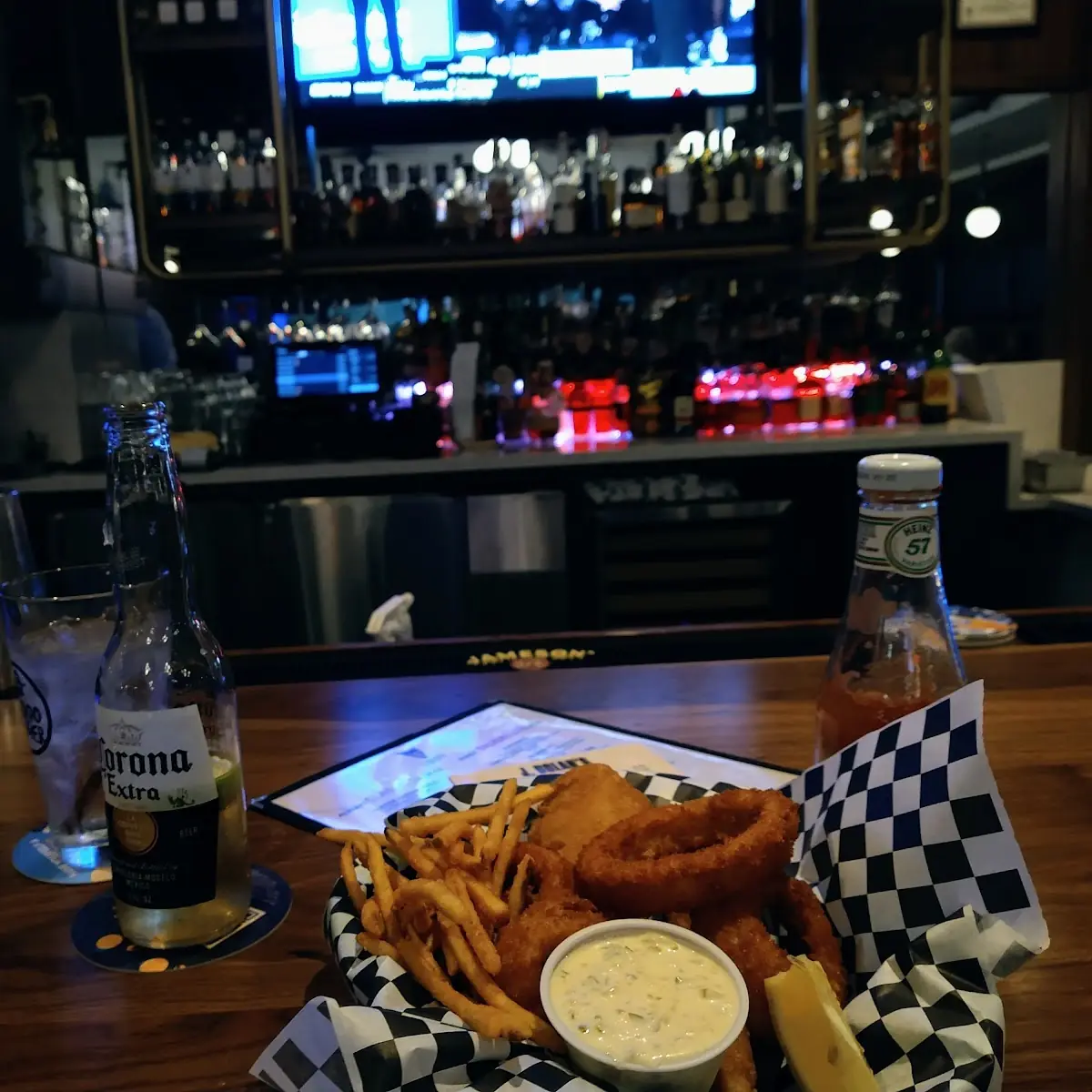 Fish and Chips with Onion Rings
