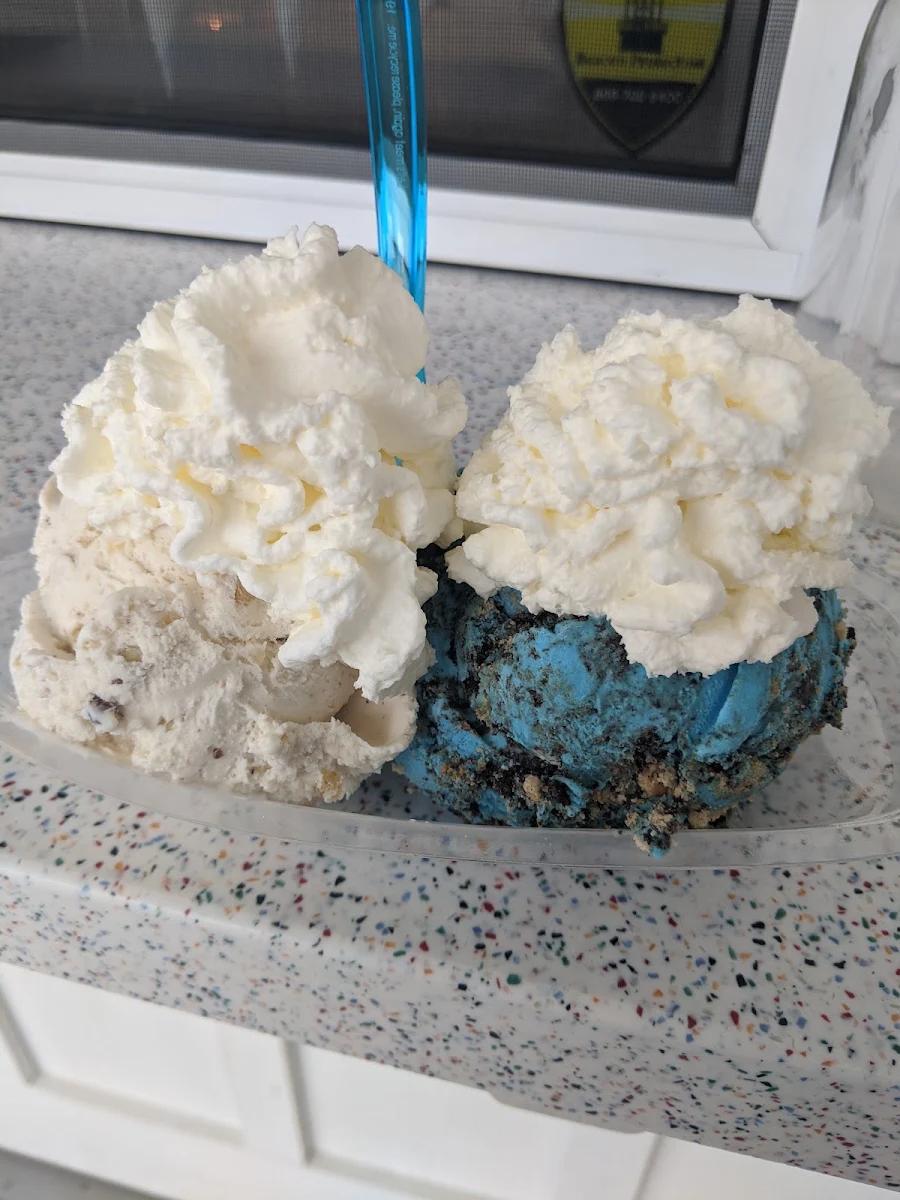 Maple Walnut and Cookie Monster Ice Cream
