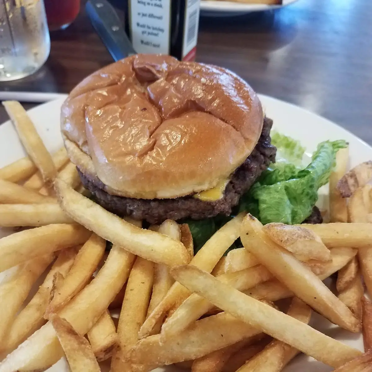Cheese Burger and Fries