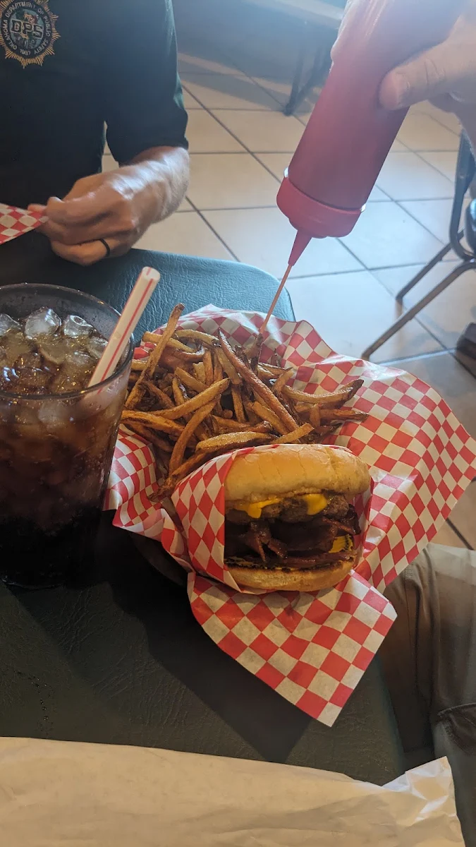 Bacon Cheeseburger and Fries