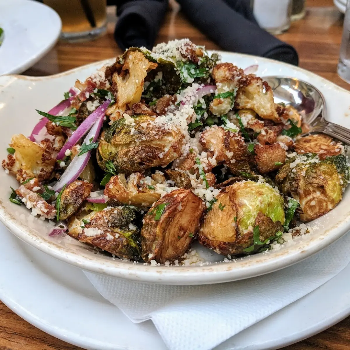 Roasted Brussels Sprouts Cauliflower