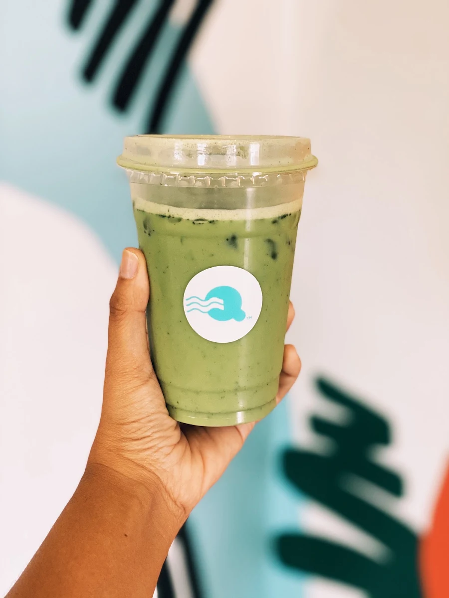 Iced Matcha Latte with Oat Milk