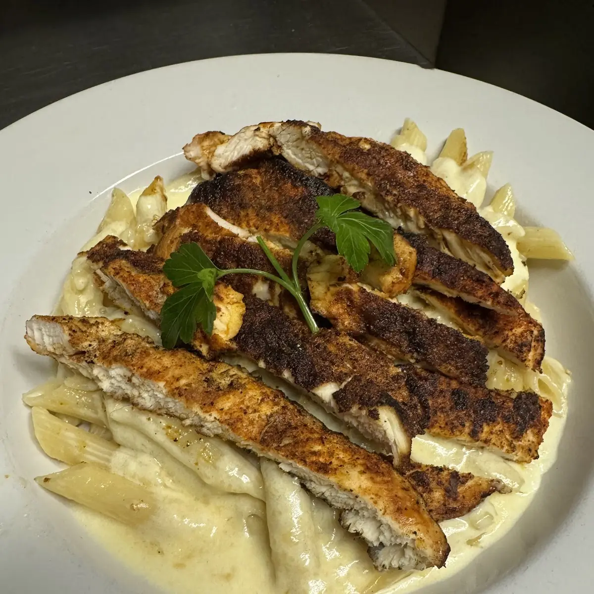 Blackened Chicken Alfredo to Go