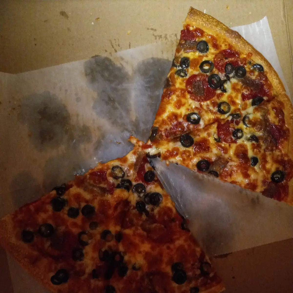 Pepperoni Pizza Black Olives