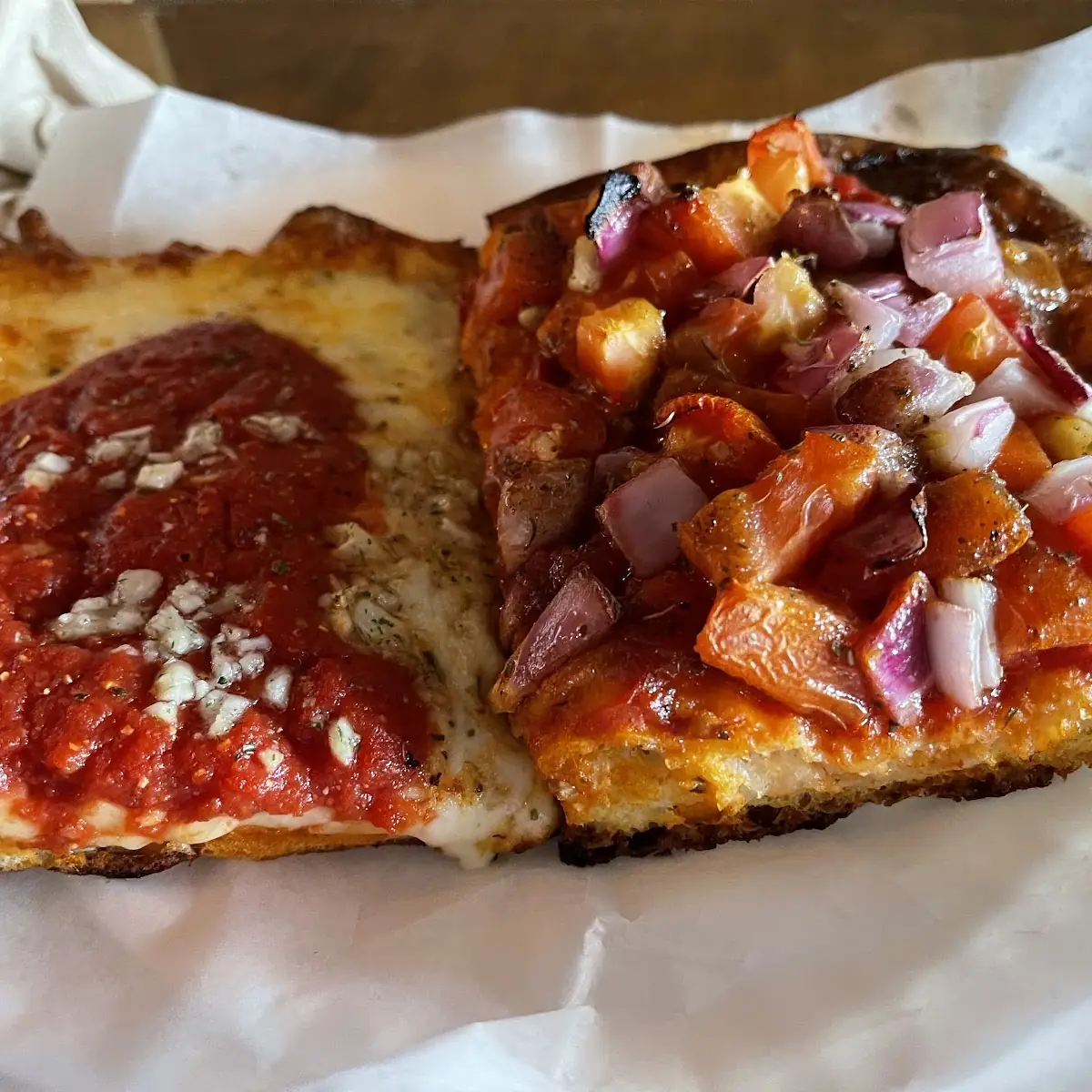 Bruschetta Pizza Slice
