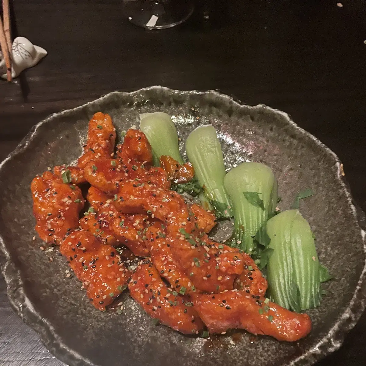 Orange Chicken and Bok Choy