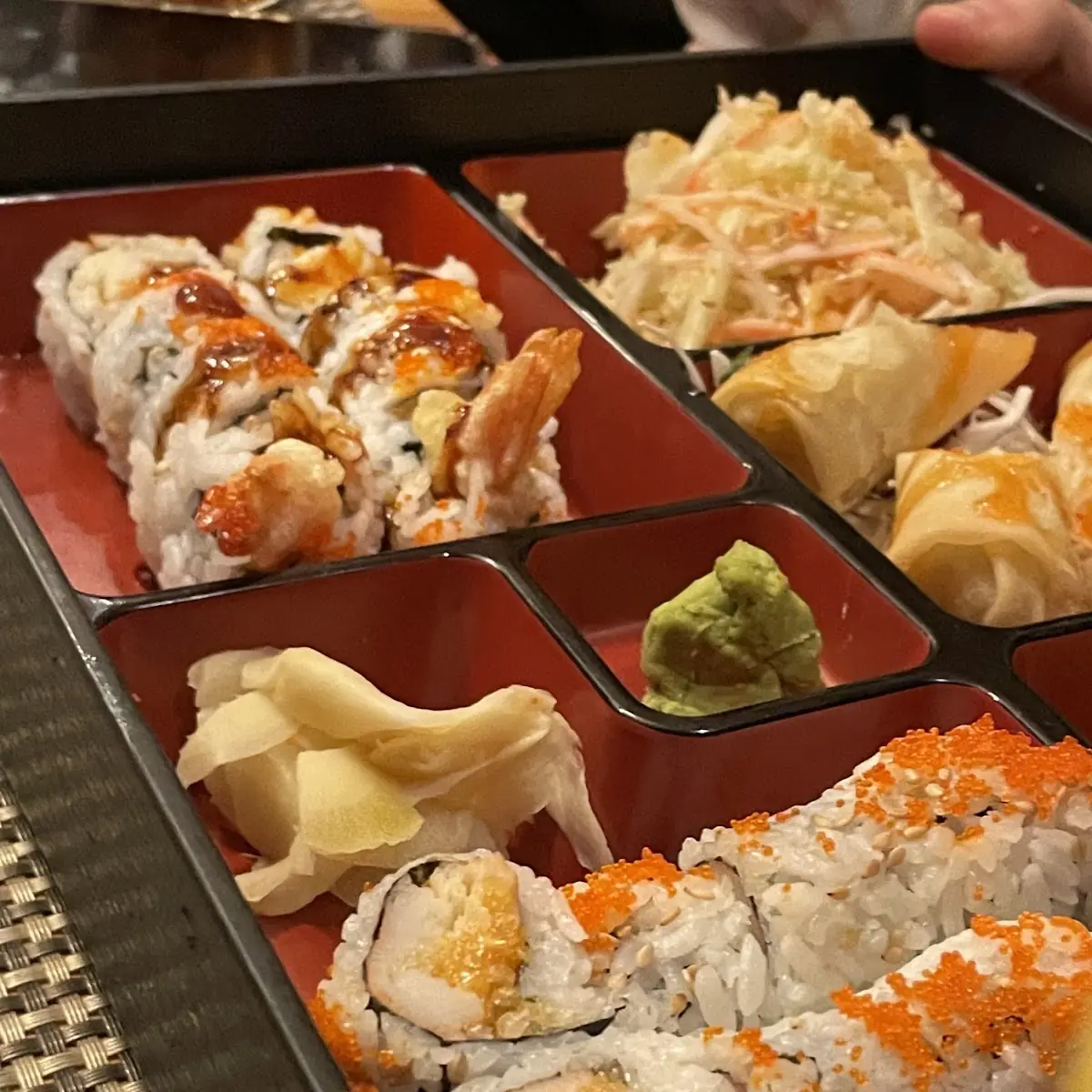 Bento Box with Garlic Shrimp
