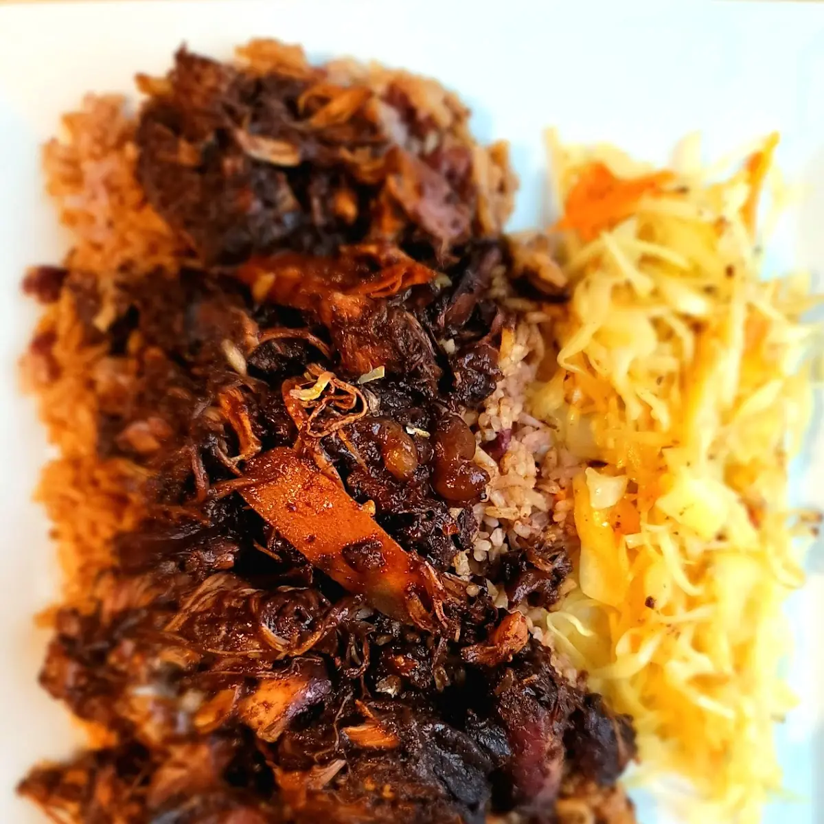 Stewed Chicken Rice & Peas with Cabbage