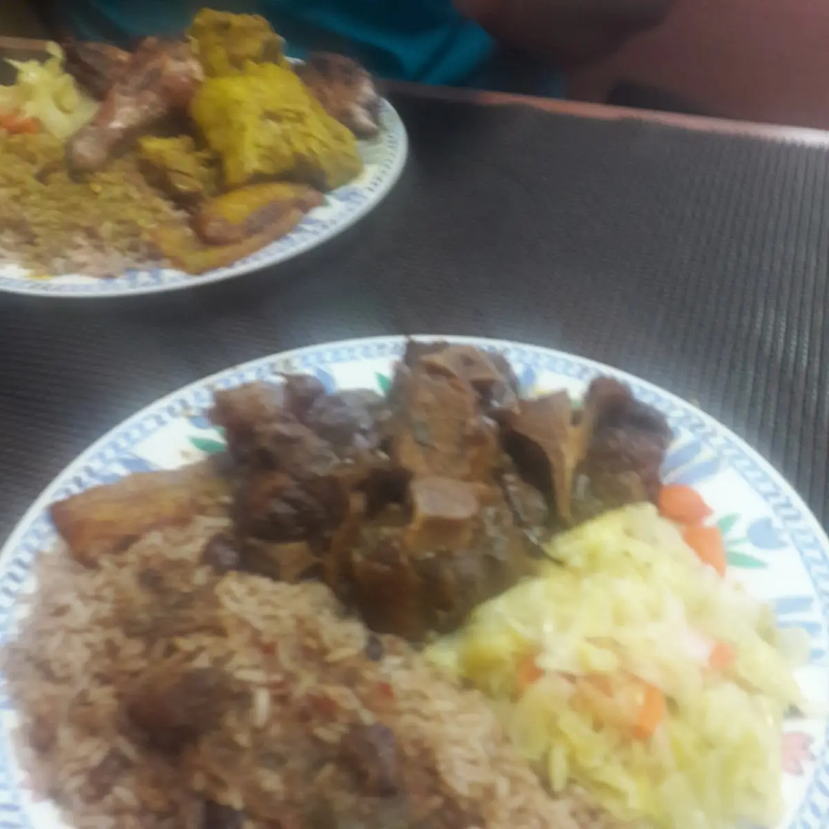 Oxtails Rice & Peas Steamed Cabbage