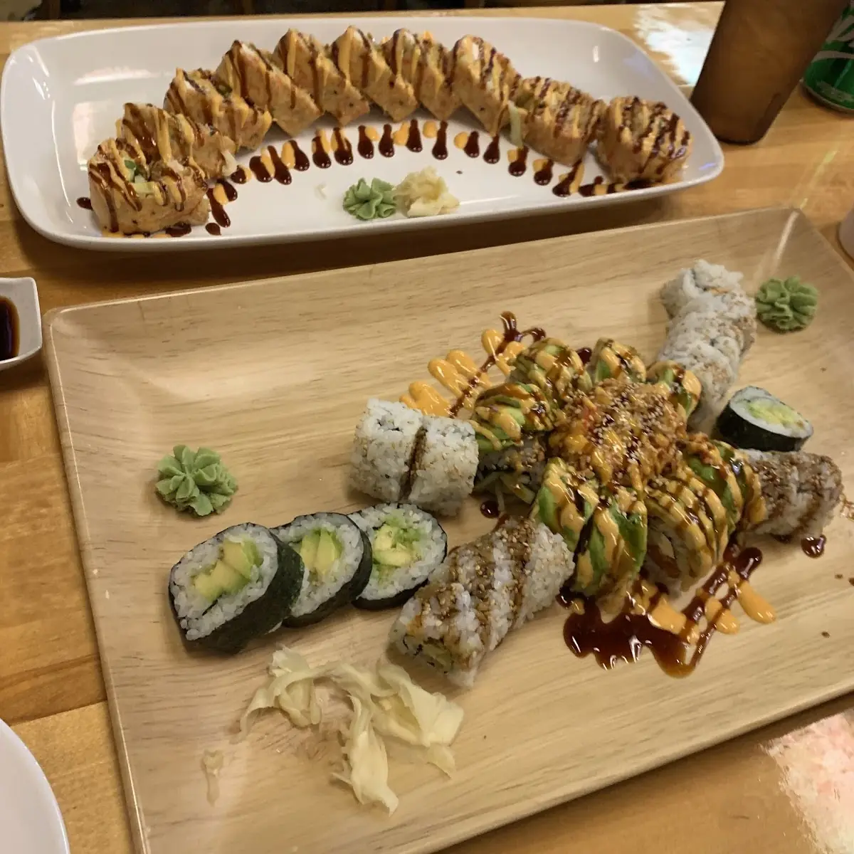 Sushi Rolls California Roll and Salmon Rolls