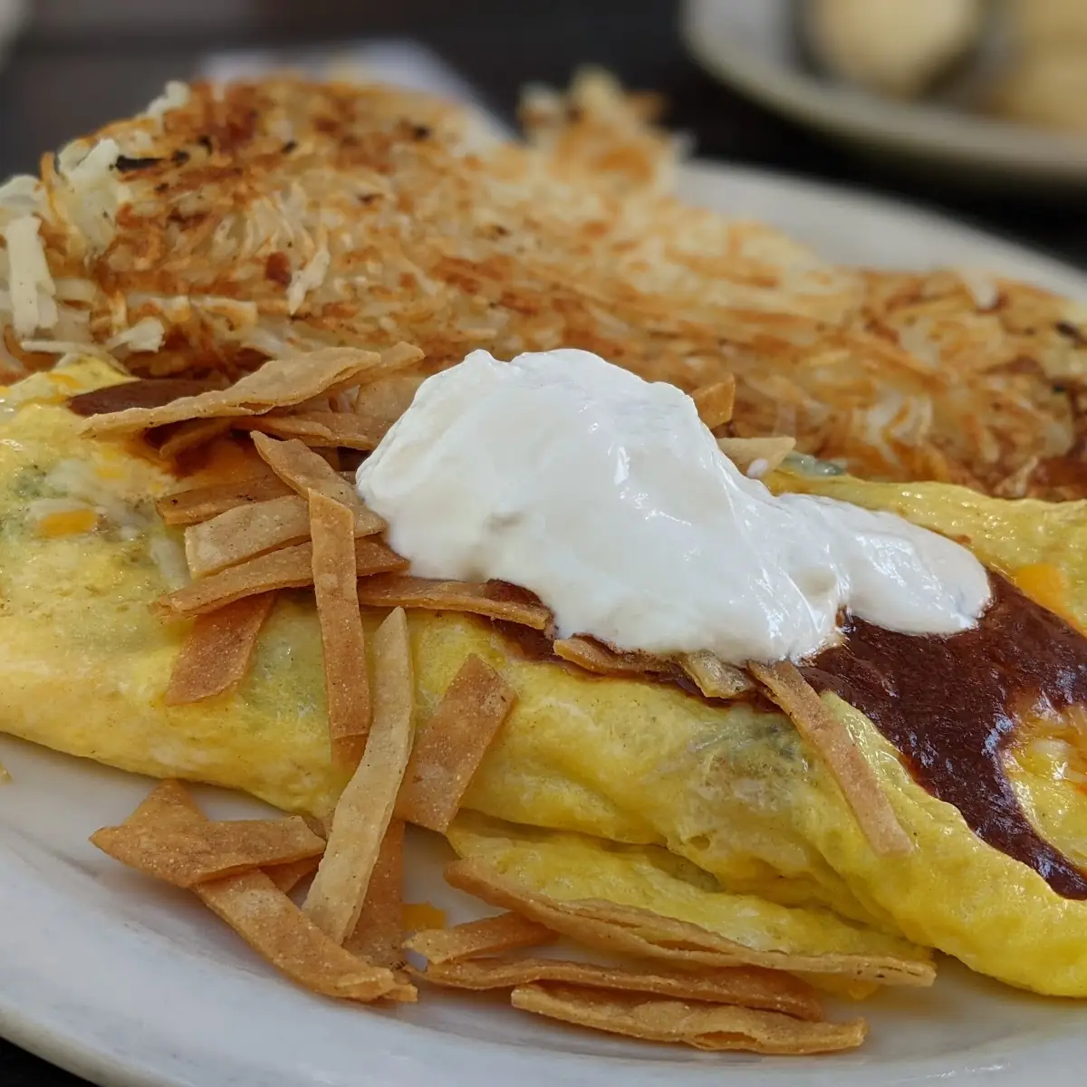 Chicken Enchilada Omelette