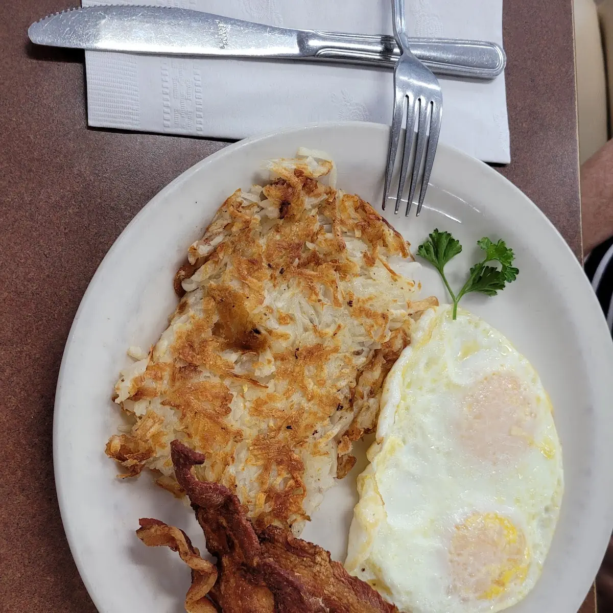 Eggs Bacon and Hash Browns